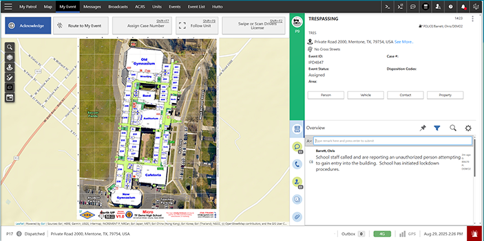 CRG mapping in HxGN OnCall Dispatch | Mobile Unit